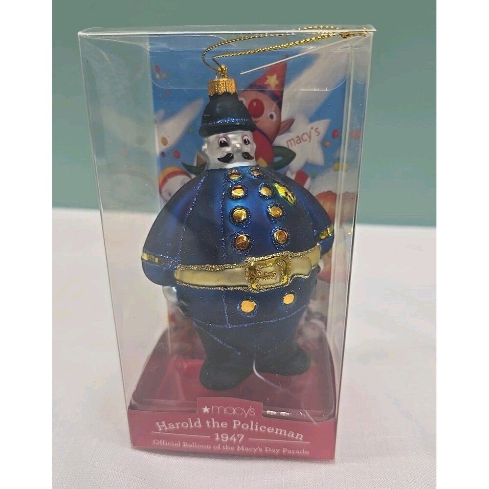 RARE Macy's Thanksgiving Day Parade Harold The Policeman Christmas Ornament